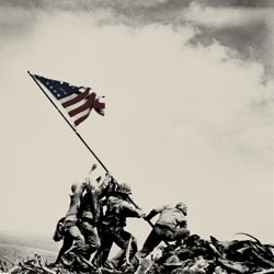 Paper, Iwo Jima, 12x12