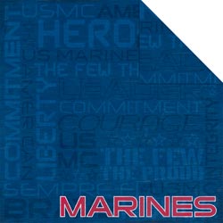 Paper, Blue/Red Marines, 12x12