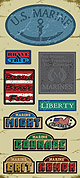 Stickers, Marine Corps Grunge
