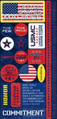 Stickers, Cardstock Reminisce Marine Sayings