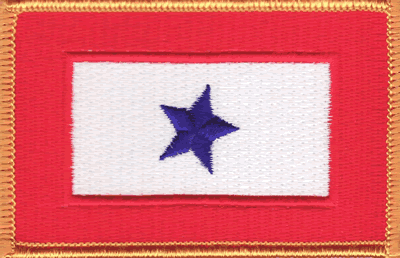 Patch, Service Banner 1 Blue Star Iron-On