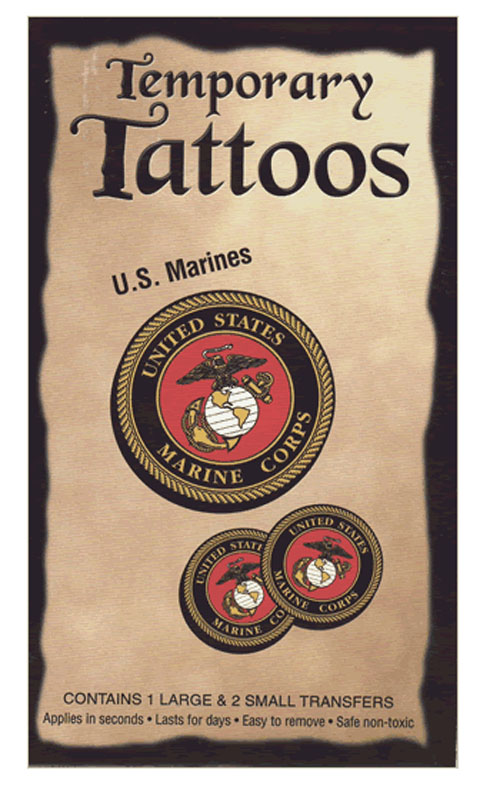 Our Temporary Tattoos consist of 1 large and 2 small USMC Seals.