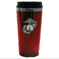 Thermal Mug, Stainless Steel, Red with Pewter EGA