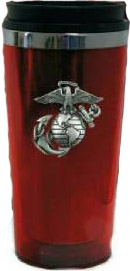 Thermal Mug, Stainless Steel, Red with Pewter EGA
