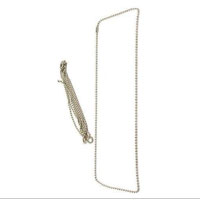 Dog Tag: Beaded Chain, 30", Stainless Steel