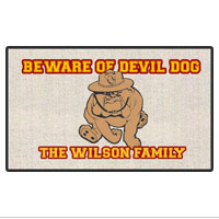 Doormat: Customizable 18" x 24" Devil Dog