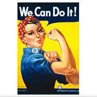 Vintage Sign: Rosie the Riveter