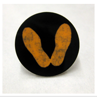 Lapel Pin, Yellow Footprints