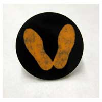 Lapel Pin, Yellow Footprints