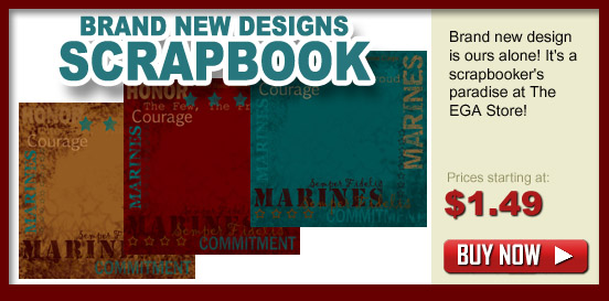 Ours Alone! Beautiful Marine Corps Scrapbooking Paper!