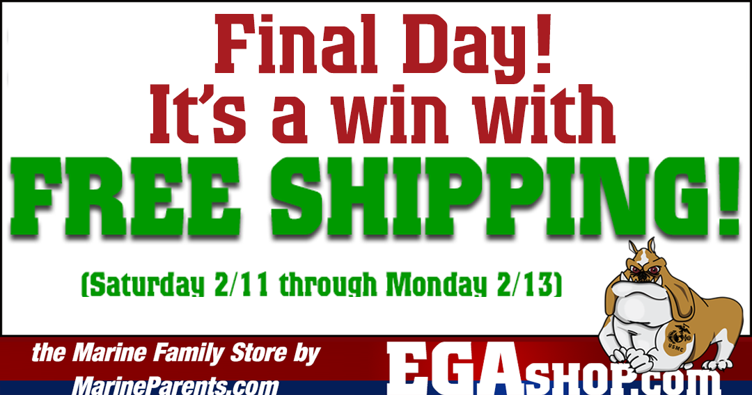 Free Shipping on Marine Corps Items, Final Day!