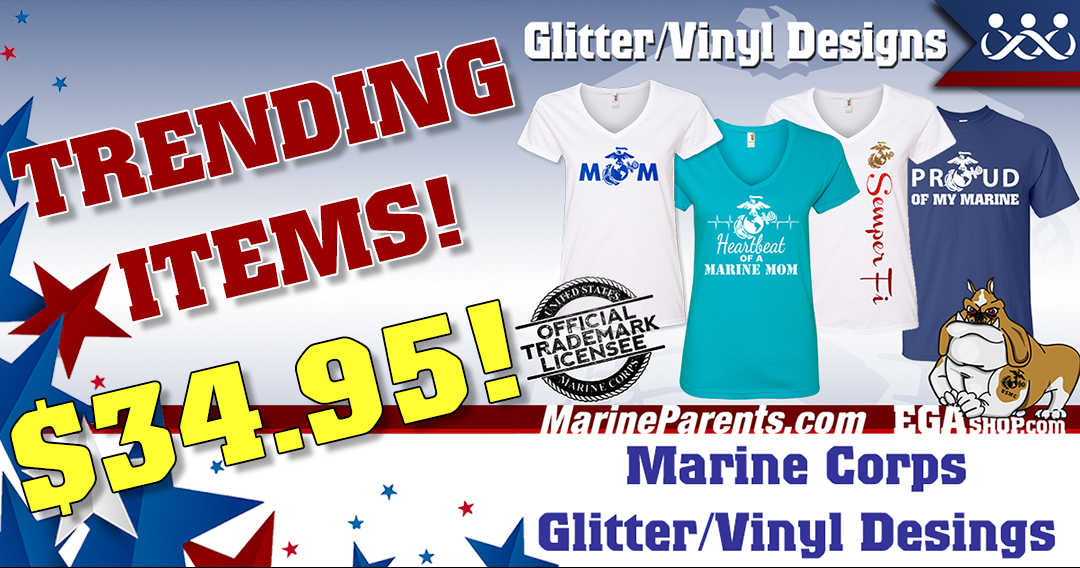 Marine Corps Shirts for MoM with BLING!!