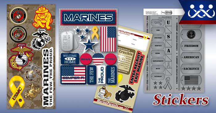 Signature Series Dimensional Cardstock Stickers-Marines 