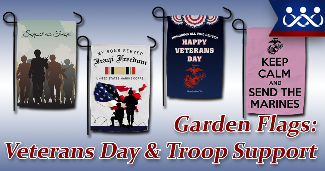 Garden Flags: Veterans Day, Troop Support