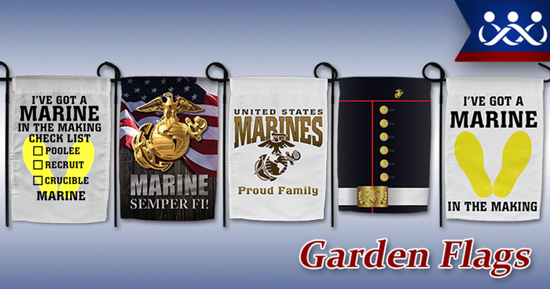 Garden Flags With Marine Corps Themes