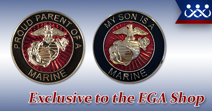 Vintage EGA Set USMC Marines Collar Pins
