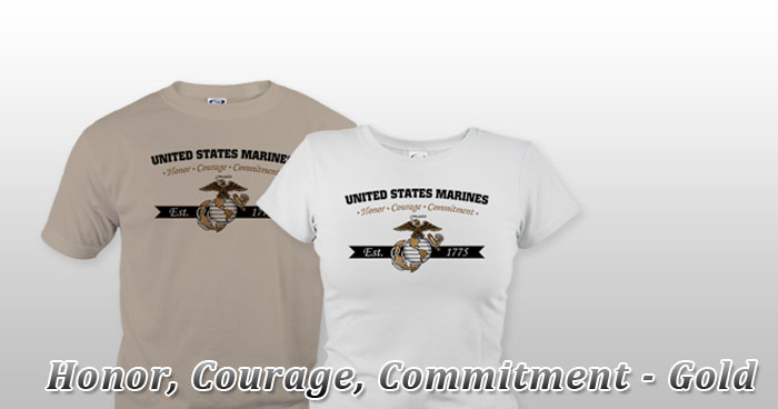 Honor, Courage, Commitment - Gold