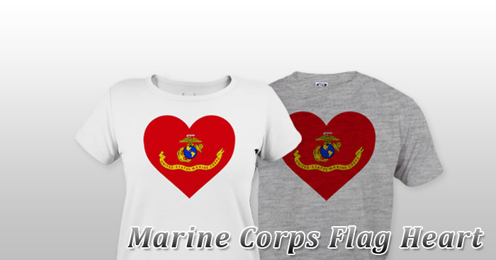 Marine Corps Flag Heart