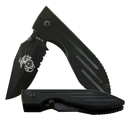 Knife, KA-BAR: Warthog Folder w/ Engraved EGA