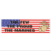 Z Decal: The Few The Proud The Marines with EGA on American Flag