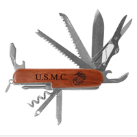 Key Chain: USMC and EGA Multi-Tool Knife with Key Ring