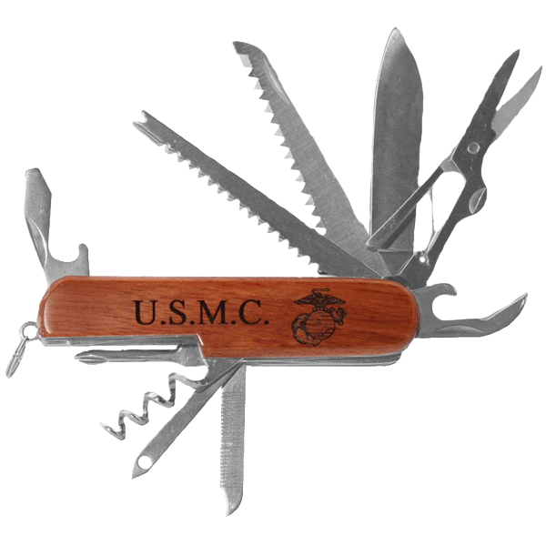 Key Chain: USMC and EGA Multi-Tool Knife with Key Ring
