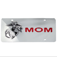 z License Plate: EGA Mom Mirrored Inlaid Plastic