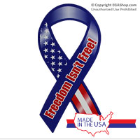 Ribbon Car Magnet: Freedom Isn't Free