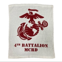 Z Rally Towel: 4th Recruit Btn (white w/ maroon print)