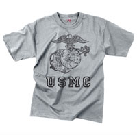 Z T-Shirt: USMC Globe & Anchor (Grey)