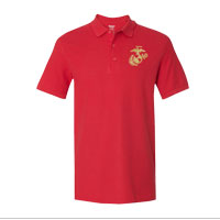 z Polo, Embroidered: Red w/ Gold EGA