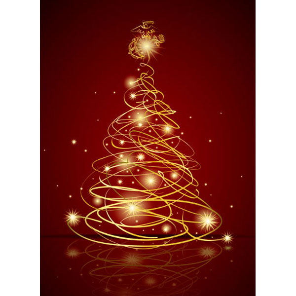 Christmas Cards: Red/Gold Variety EGA (Pkg of 12)