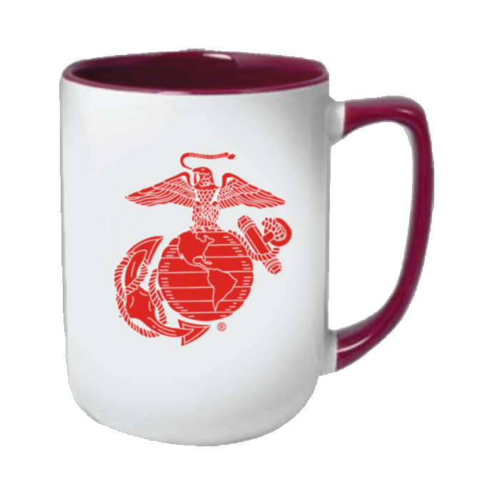 Coffee Mug: Red EGA on White