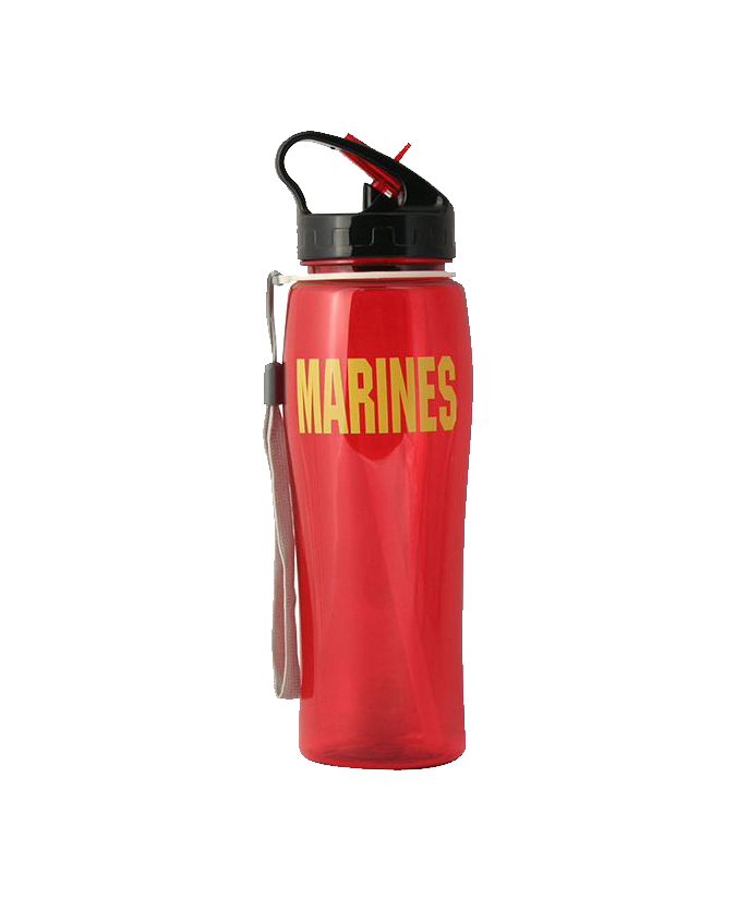 Water Bottle: Marines, Red
