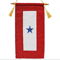 Service Flag, (Blue Star Banner) 1 Star (Embroidered)