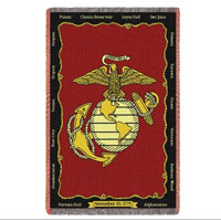 USMC Battles Throw Blanket 