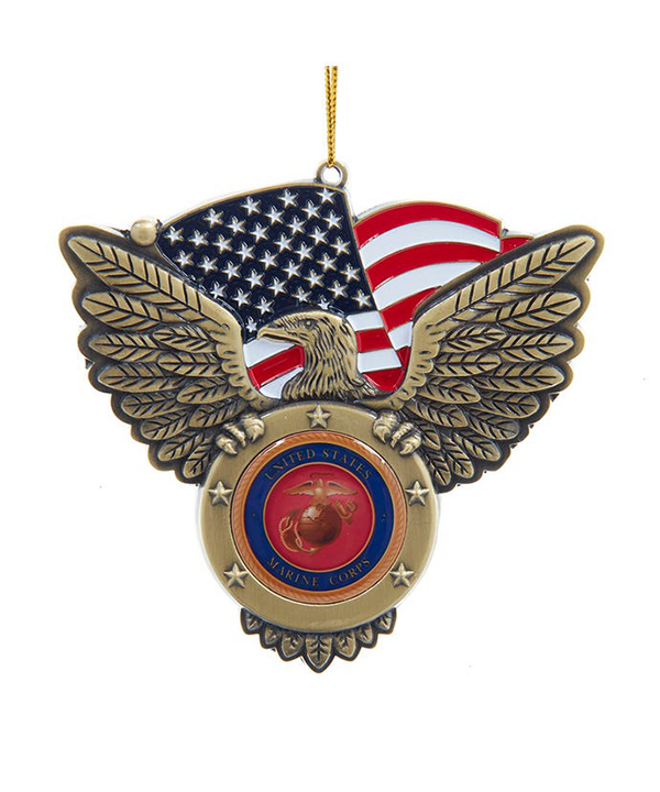 Ornament: Eagle w/ USMC Seal and American Flag
