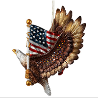 Ornament: Patriotic Eagle w/ American Flag