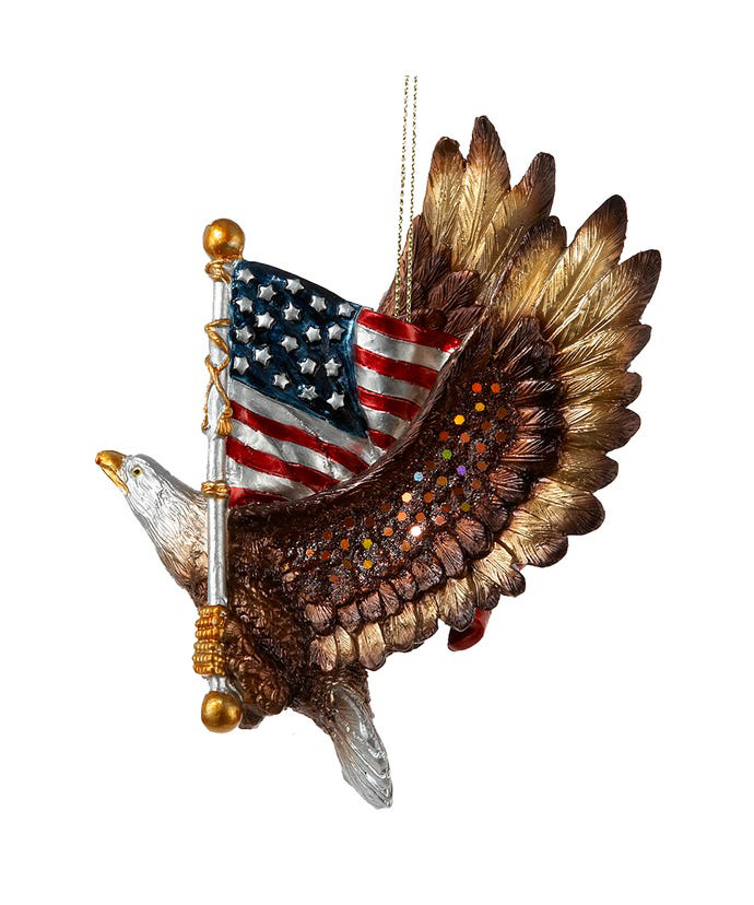 Ornament: Patriotic Eagle w/ American Flag