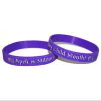 Wristband: Military Child Month (Purple)