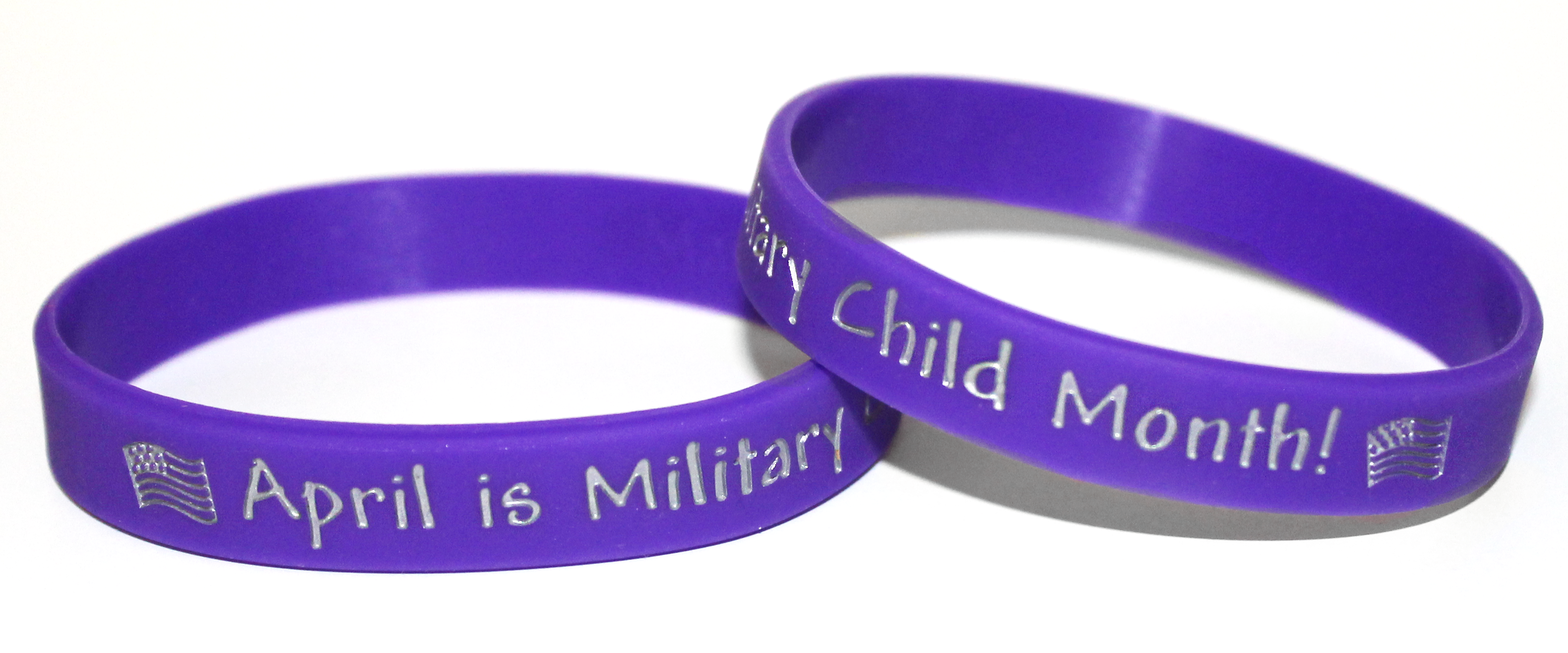Wristband: Military Child Month (Purple)