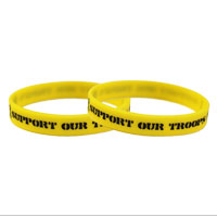 Wristband: Yellow Support Our Troops 