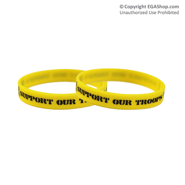 Wristband: Yellow Support Our Troops 