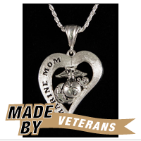 _Necklace, Marine MOM Heart Design
