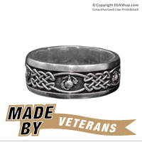 Ring, Sterling Silver Celtic EGA Band