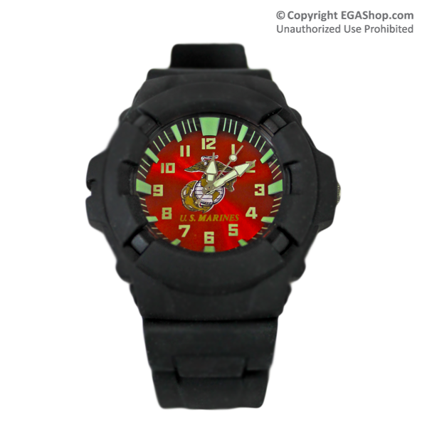 Watch (Men's), w/ Marines on Red Face