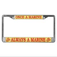 z License Plate Frame: Once A Marine
