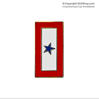 Lapel Pin, Service Flag, 1 Blue Star 