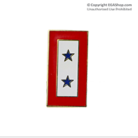 Lapel Pin, Service Flag, 2 Blue Stars