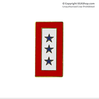 Lapel Pin, Service Flag, 3 Blue Stars